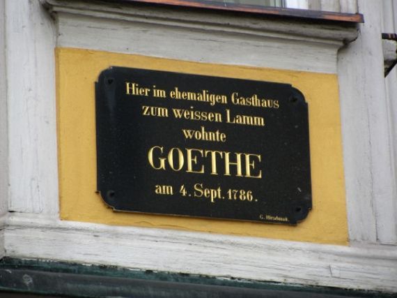 pamětní deska Johann Wolfgang Goethe (D)