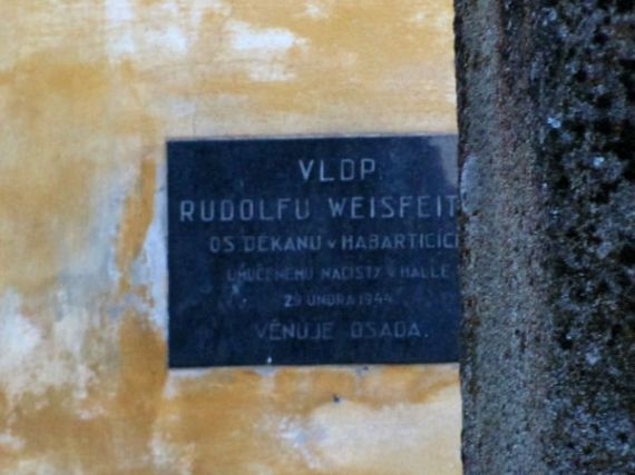 pamětní deska Rudolf Weisfeit