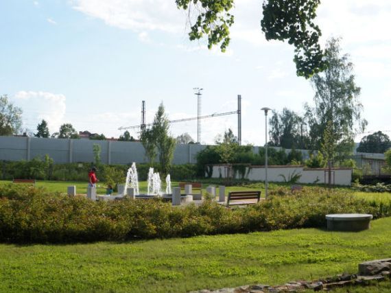 fontána v parku U Plzeňské brány