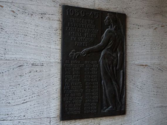 památník obětí WWII, zaměstnanců města Písek