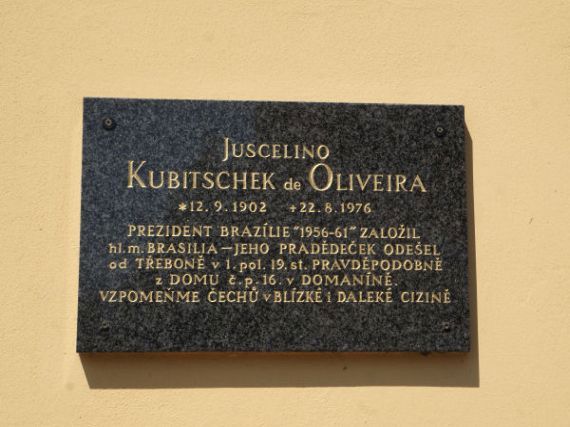 pamětní deska Juscelino Kubitschek de Oliveira