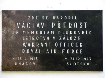 pamětní deska Václav Přerost