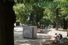 socha Jakuba Krčína na hrázi rybníku Svět, Třeboň
