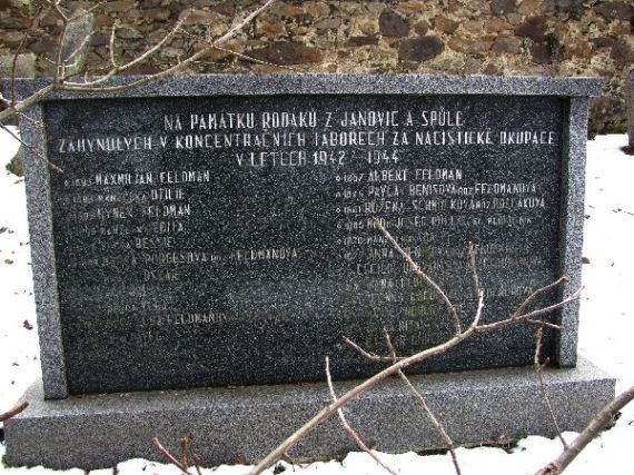 pamětní deska zahynulých v táborech, Janovice nad Úhlavou