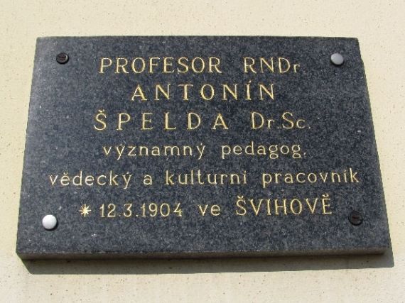 pamětní deska Antonín Špelda