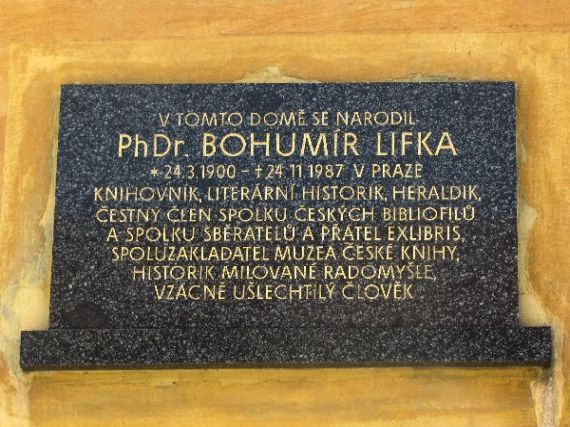 pamětní deska Bohumír Lifka