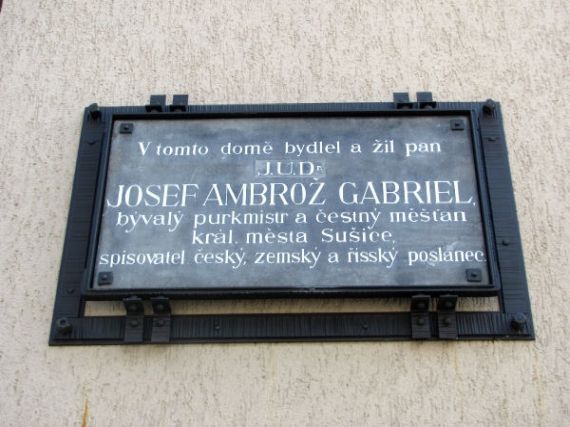pamětní deska JUDr. Josef Ambrož Gabriel