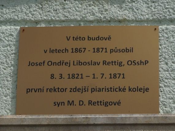 pamětní deska J. O. L. Rettig