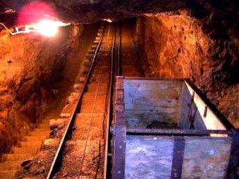expozice historický důl, hora Silberberg, Bodenmais (D)