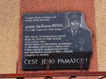 pamětní deska Jan Roman Irving