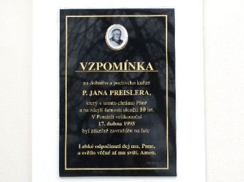 pamětní deska Jan Preisler