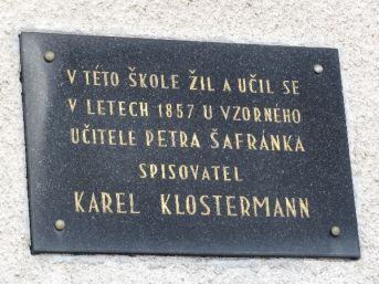 pamětní deska Karel Klostermann, Nalžovské Hory