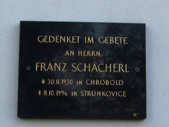 pamětní deska Franz Schacherl