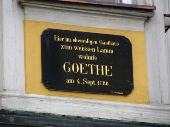 pamětní deska Johann Wolfgang Goethe (D)