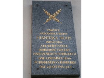 pamětní deska František Noha (rumburský rebel)