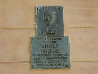 pamětní deska Adolf Roubal, Chudenice