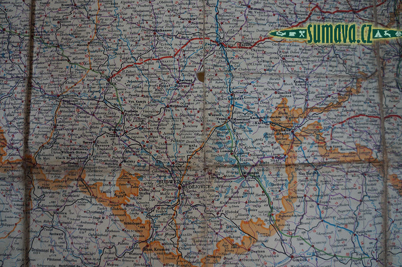 mapa Sudet
