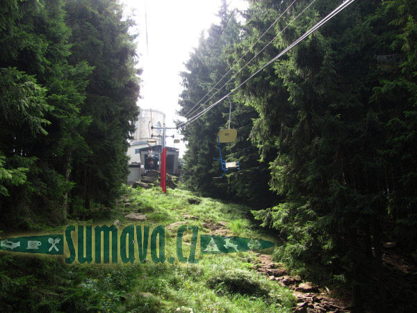 sedačková lanovka Kleť